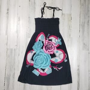 NWT Si Rou Smocked Tie Strap Floral Sundress Women's Size Medium